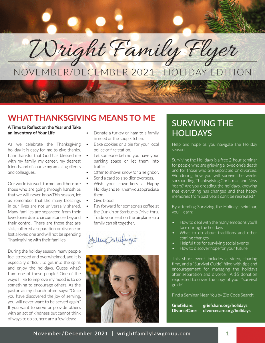 Wright Family Flyer – Nov/Dec Edition