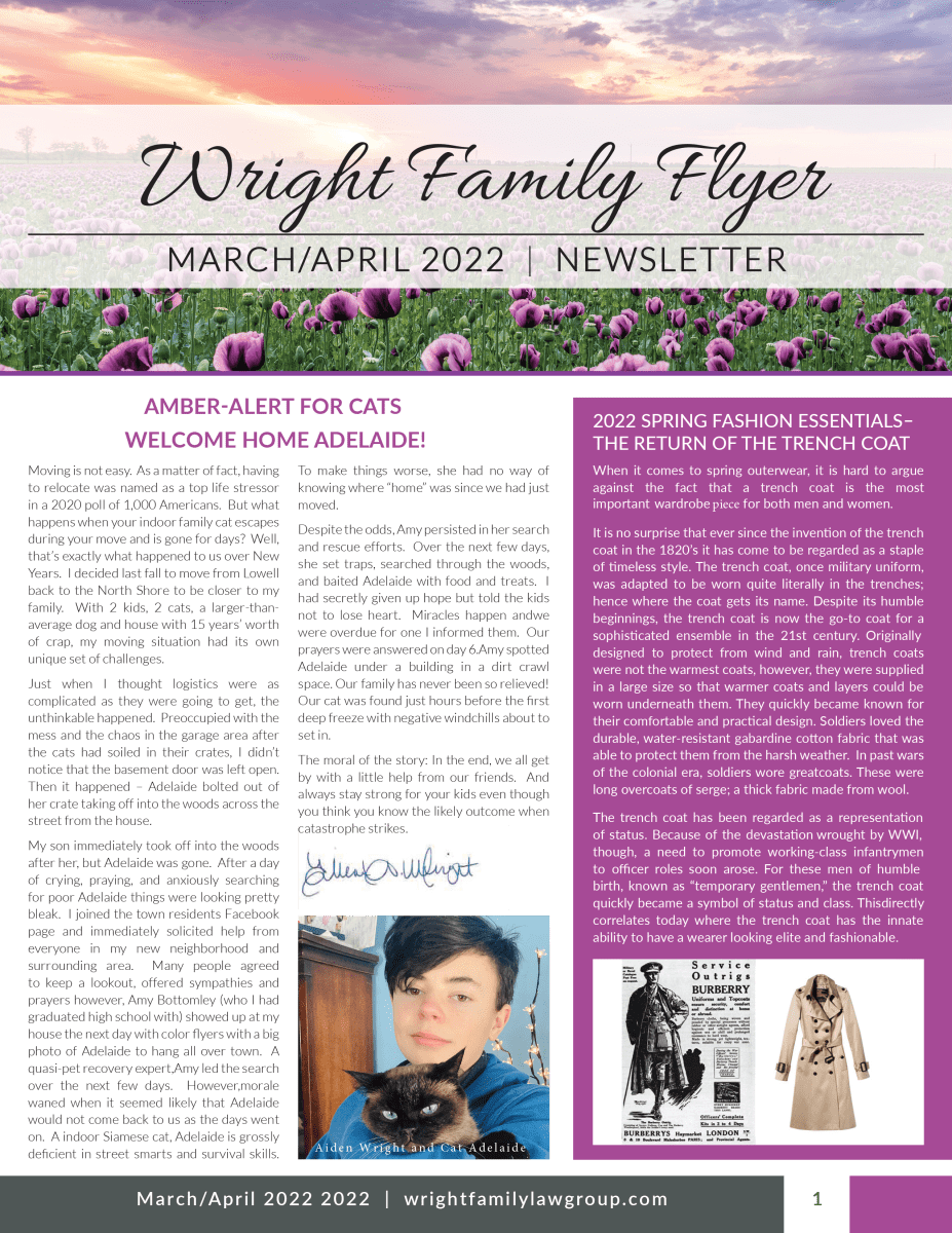 Wright Family Flyer – Mar/Apr 2022 Edition