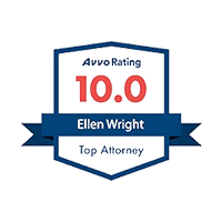 Avvo Rating 10.0 badge for Attorney Ellen Wright