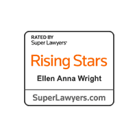 Super Lawyers Rising Stars badge for Attorney Ellen Anna Wright